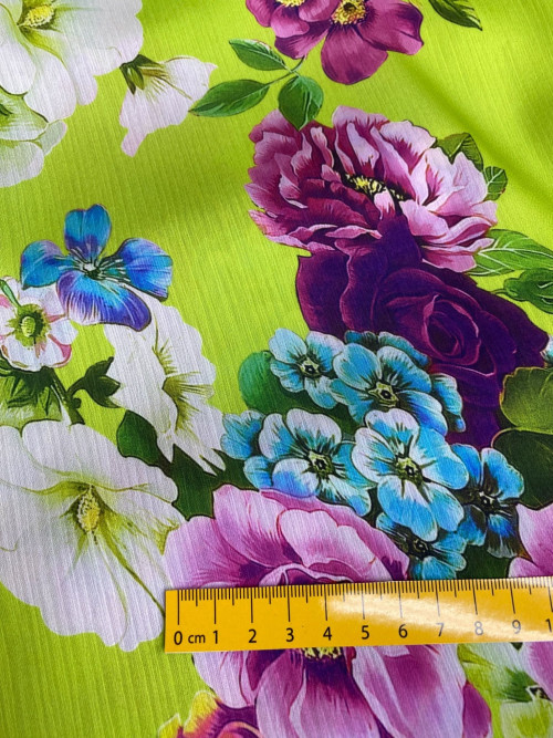 Vải satin gân hoa đều may đầm