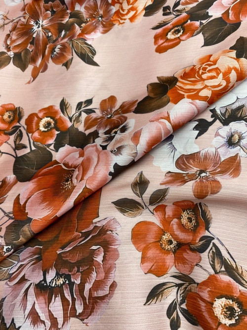Vải satin gân hoa đều MS2195
