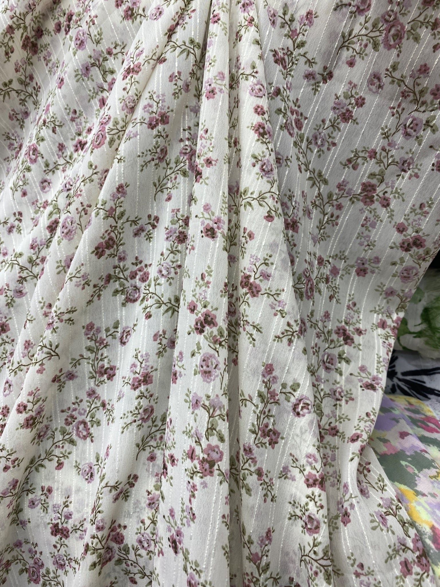 Vải voan chiffon hoa MS4535